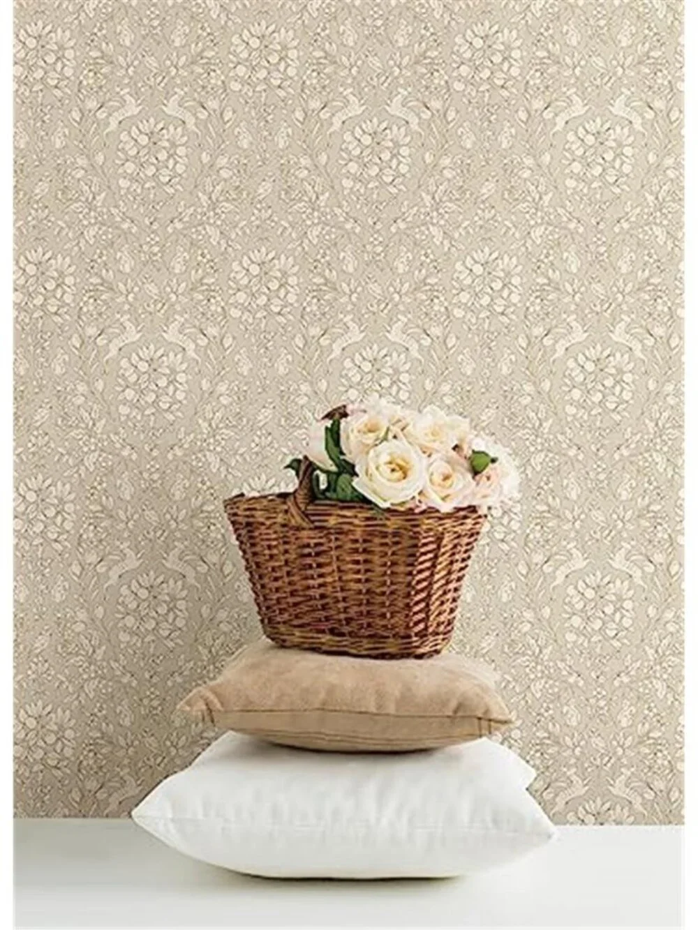 Taupe Peel and Stick Wallpaper Removable Self Adhesive Vinyl Wall Decor 18 Ft